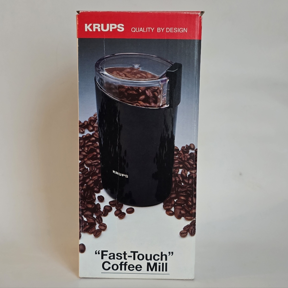 KRUPS Fast One Touch Coffee Bean Mill Spice Grinder 203 Black NEW